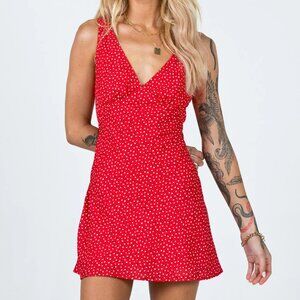 Princess Polly Nellie Mini Dress - Red Floral Size 4